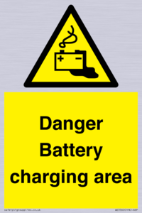 Danger Battery charging area